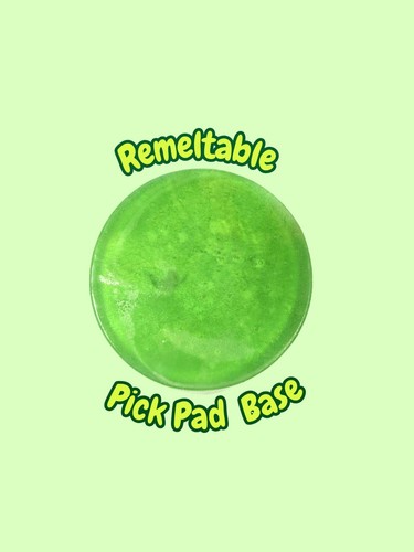 Remeltable pick pad base picky - pick,